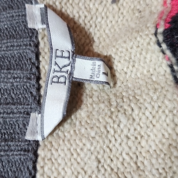 BKE AZTEC METALLIC SHIMMER OPEN CARDIGAN SWEATER - Picture 4 of 13